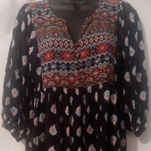 Women's babydoll dress with Aztec Design Small
